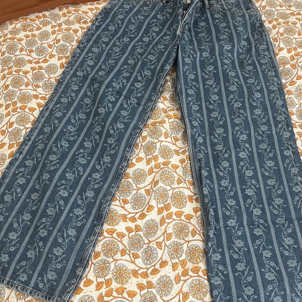 We the Free Wide Leg Floral Stripe Women’s Jeans